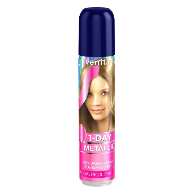 VENITA 1-DAY COLOR თმის საღებავი METALLIC M1 ვარდისფერი - 50 ml